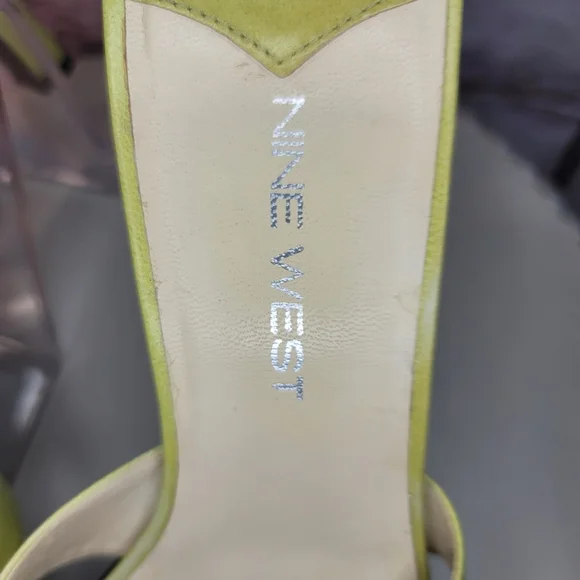 Nine West Mary Knoll Women's Sage Lime Green Slip-on Sandals Size 8M - Picture 6 of 10